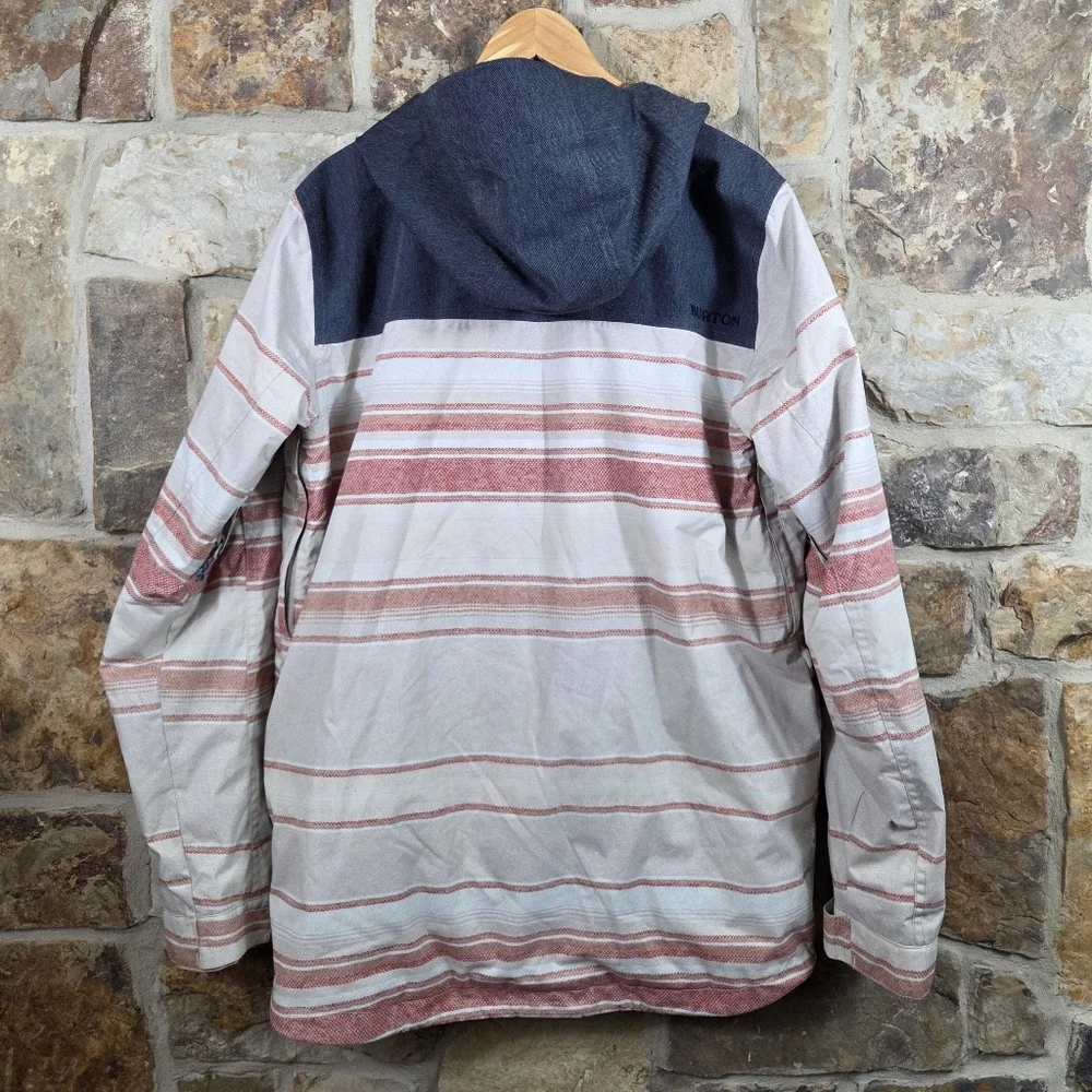 Burton Covert Striped Insulated Snowboard Ski Jacket Coat